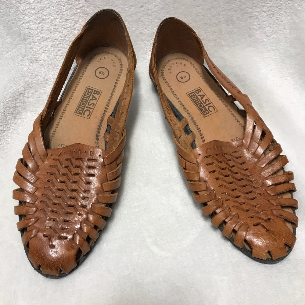 Leather Huaraches Flats